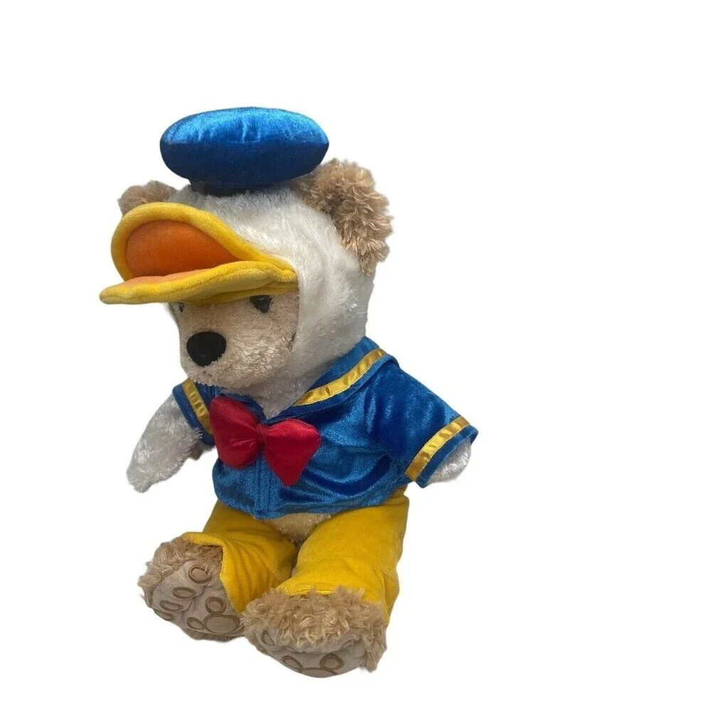 Disney Parks Duffy The Disney Bear Dressed As Donald Duck 17” Stuffed Animal Toy